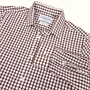 Mizzen+Main Leeward XL Trim shirt in white and maroon